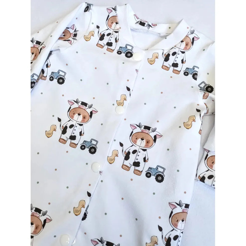 Freckles & Daisies Moo Bear Sleepsuit