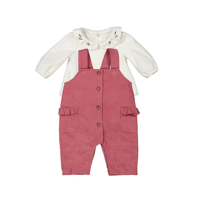 Mayoral Pink Dungaree Set