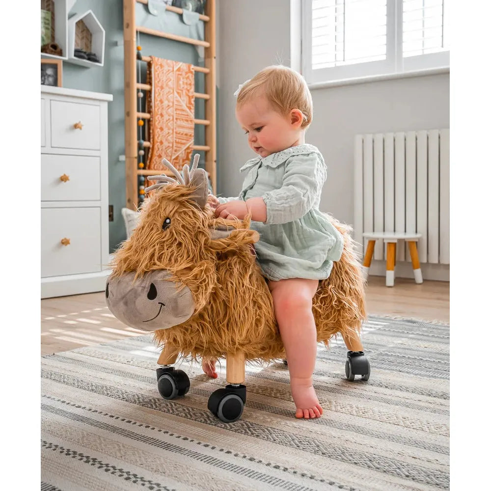 Hubert Highland Cow Ride On Toy - Collection Only