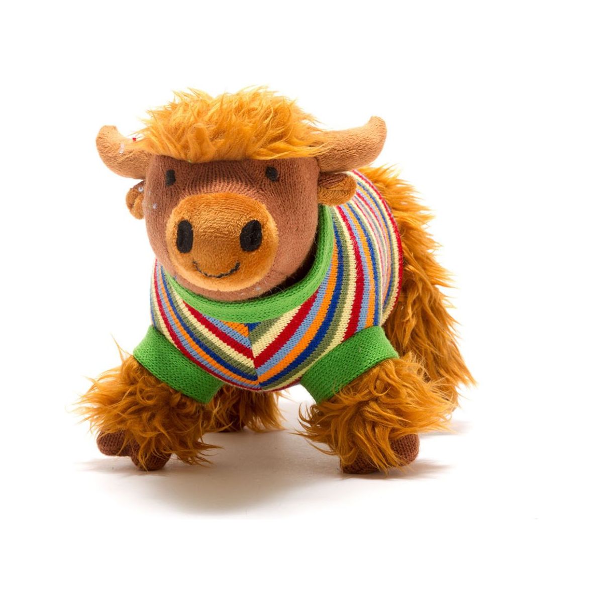 Best Years Highland Cow Knitted Baby Rattle