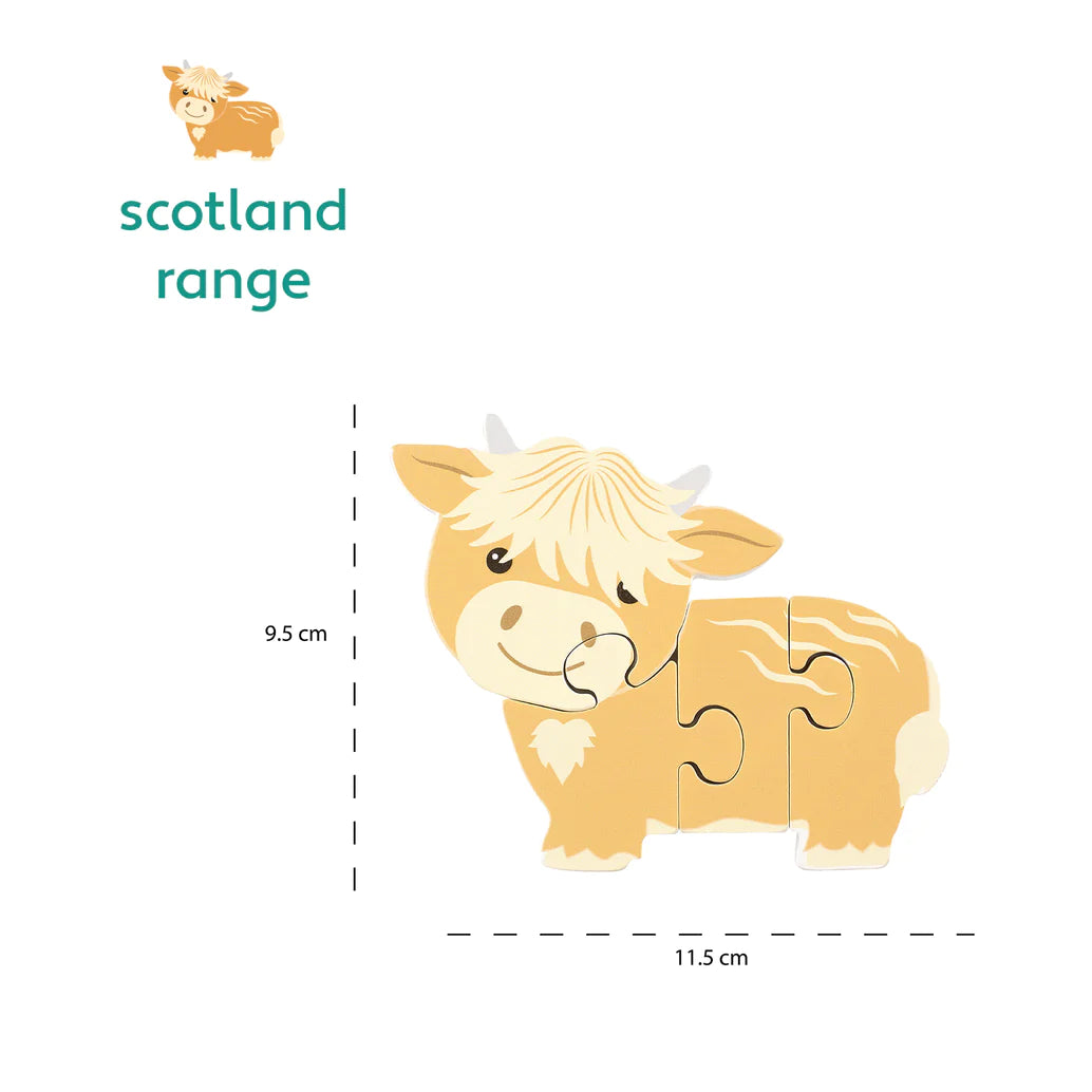 Orange Tree Toys Highland Cow Wooden Puzzle