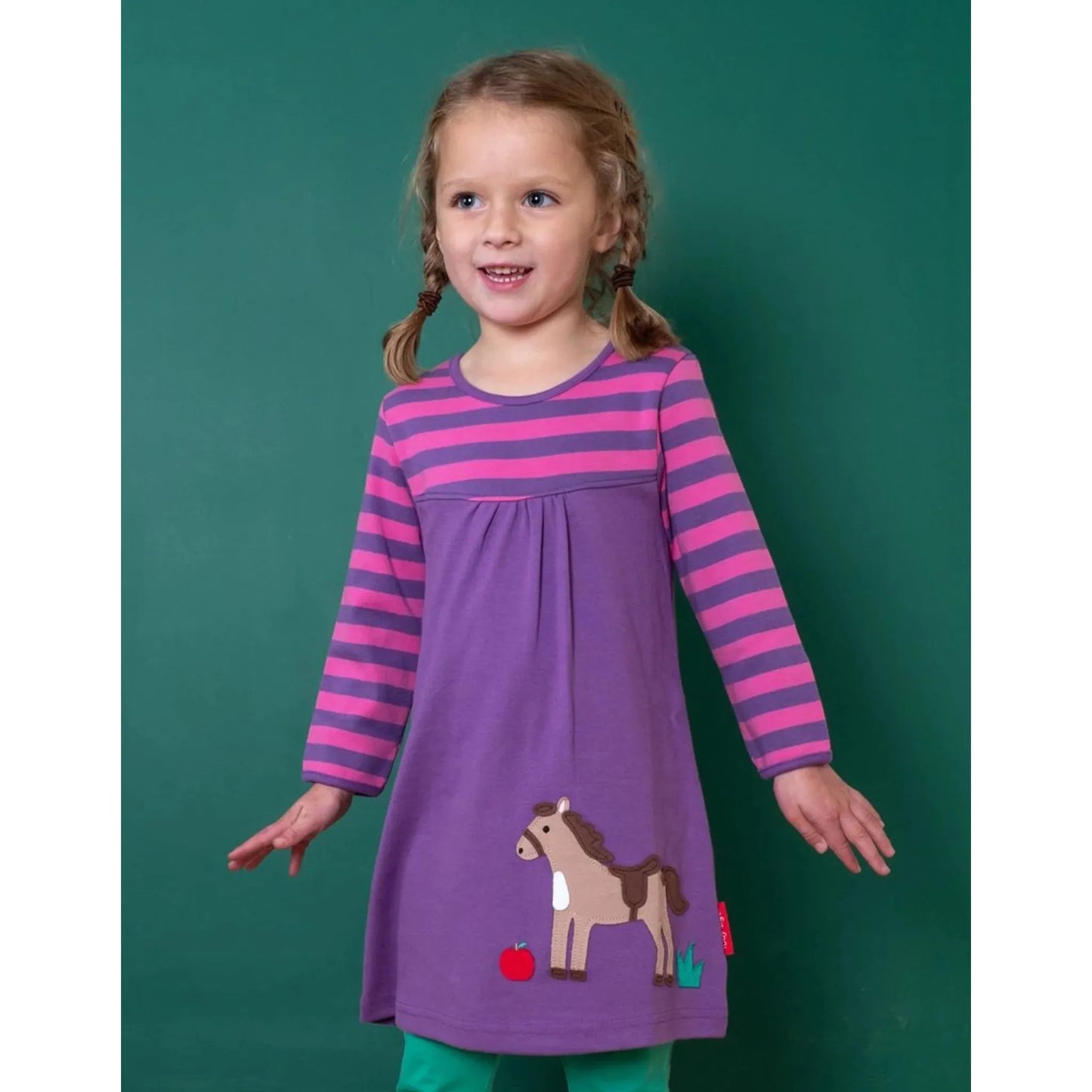 Toby Tiger Horse Applique Dress