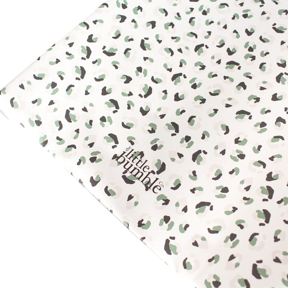 The Little Bumble Co Green Leopard Print Wedge Changing Mat