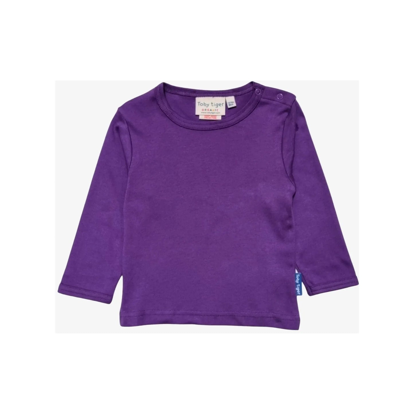 Toby Tiger Basic Long Sleeve Purple T-Shirt