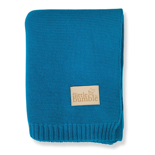 The Little Bumble Co Luxury Knitted Ocean Blanket