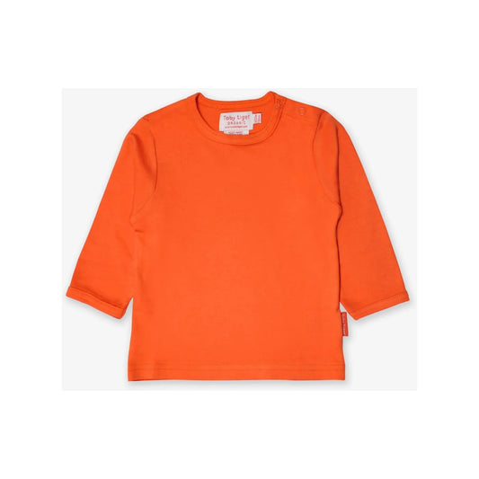 Toby Tiger Basic Long Sleeve Orange T-Shirt